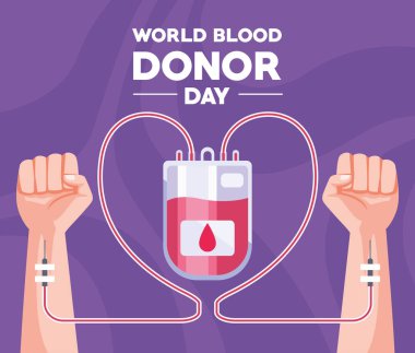 Kan bağışı günü kartı