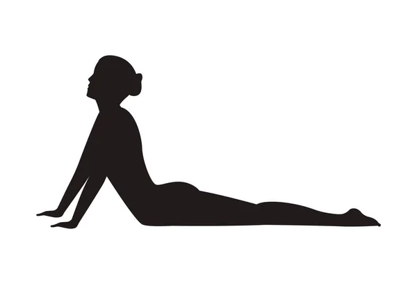 Cobra yoga position — Stock Vector