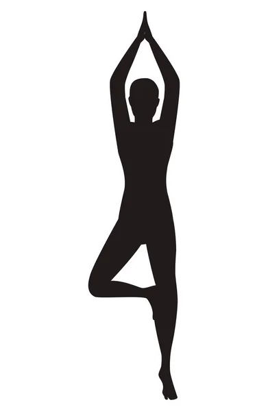 Geri bükme yoga pozisyonu — Stok Vektör