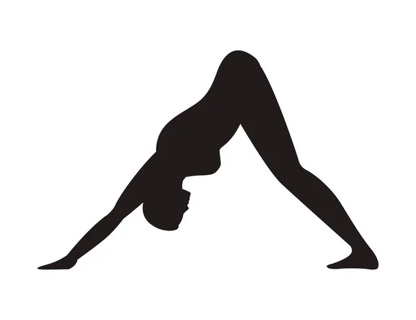 Pose de yoga tourné — Image vectorielle