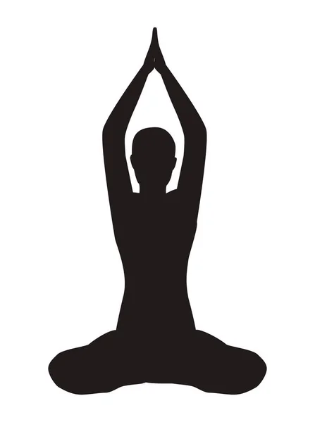 İnek yüzlü yoga pozisyonu — Stok Vektör