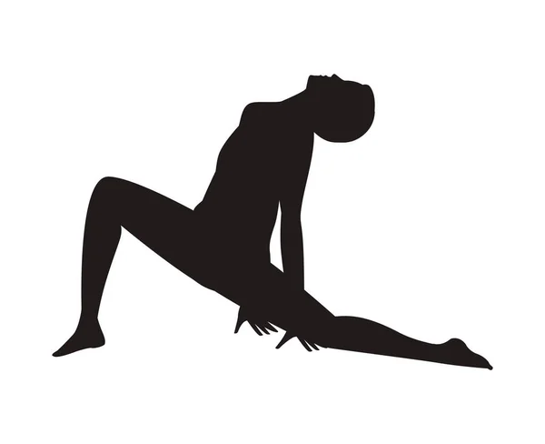 Позиция танцовщицы на йоге — стоковый вектор