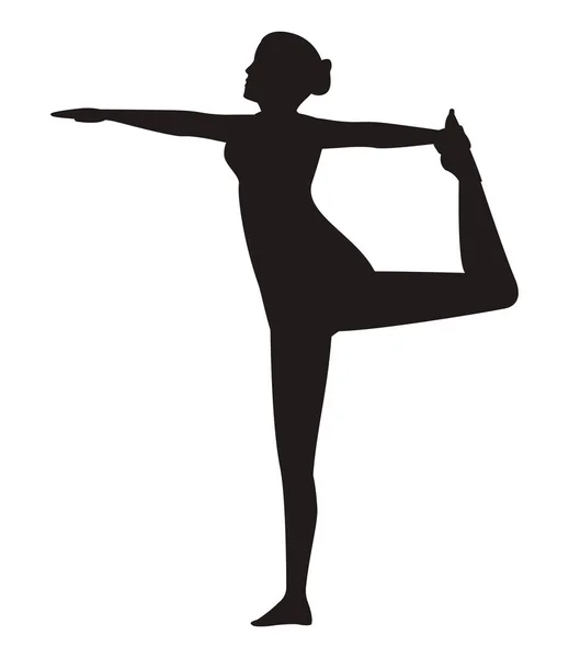 Tänzer in Yoga-Pose — Stockvektor