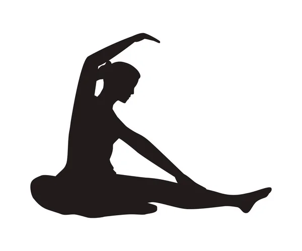 Pigueon yoga position — Stockvektor