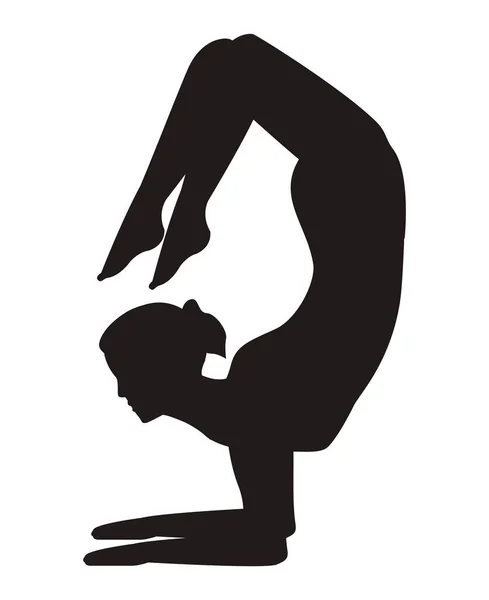 Bogen Yoga Position — Stockvektor