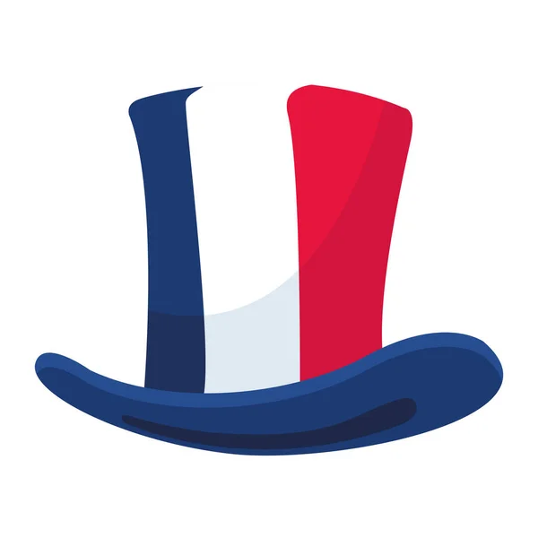 Franse vlag tophat — Stockvector