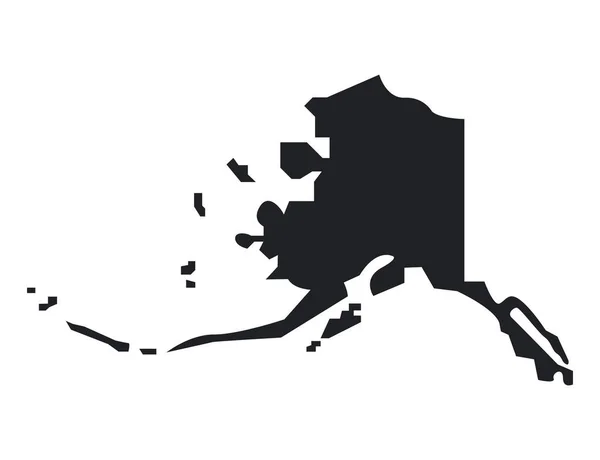 Alaska karta siluett — Stock vektor