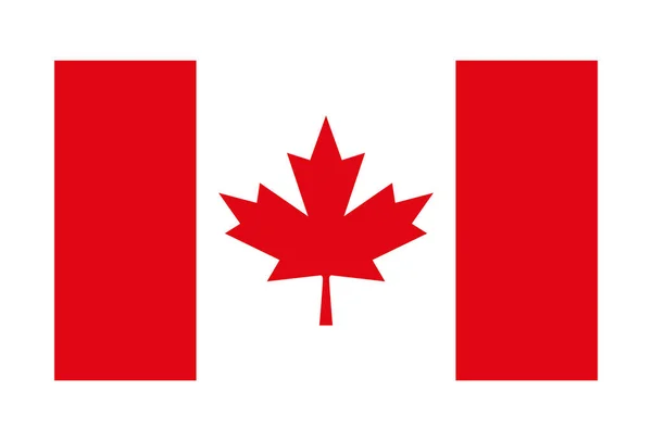 Emblema de la bandera canadiense — Vector de stock