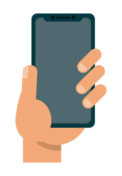 Ręka ze smartfonem — Wektor stockowy