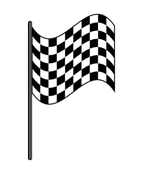 Checkered flag silhouette — Stock Vector