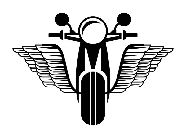 バイクの空飛ぶシルエット — ストックベクタ