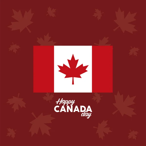 Cartolina bandiera canada — Vettoriale Stock