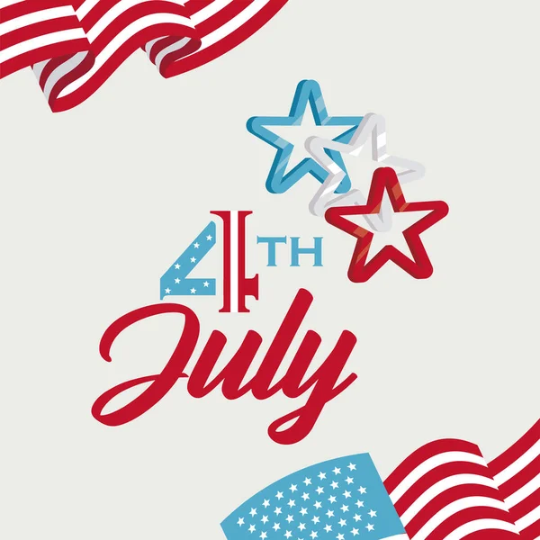 4 of july flyer — Stock Vector