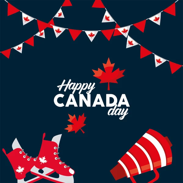 Festa per la celebrazione del Canada — Vettoriale Stock