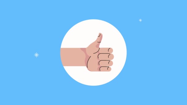 Hand Mensch ok Signal Animation — Stockvideo