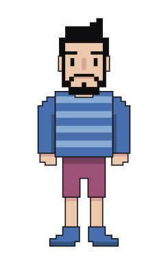pixelated sakallı adam avatar