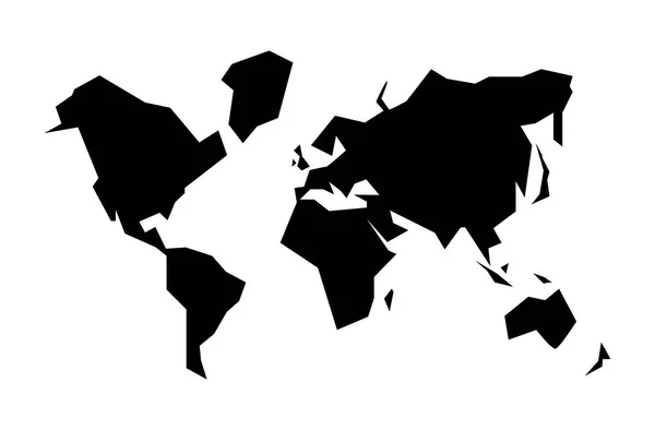 Monde planète terre silhouette — Image vectorielle