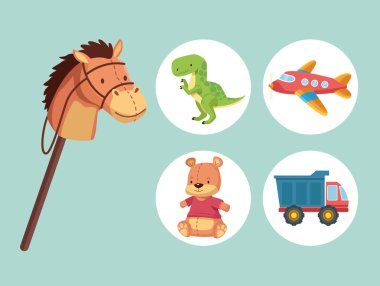 beş oyuncak simgesi