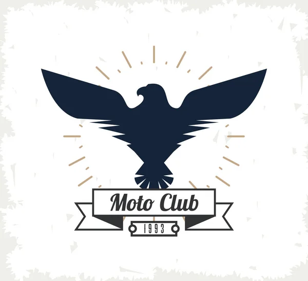 Emblème silhouette club aigle — Image vectorielle