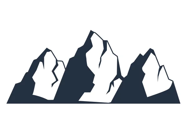 Wanderlust silhouettes de montagnes — Image vectorielle