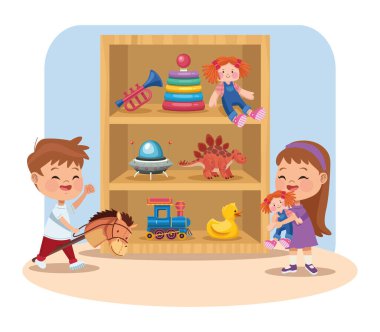 Küçük çift oynuyor.