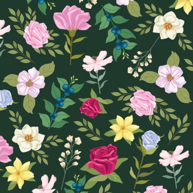 desenli çiçek bahçesi