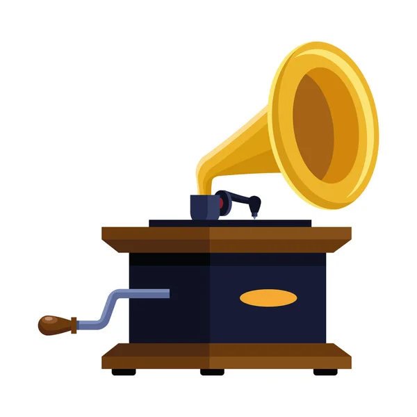 Gramophone dispositif musical — Image vectorielle