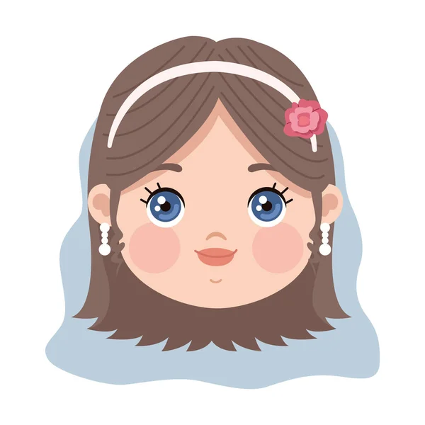 Linda esposa cabeza — Vector de stock