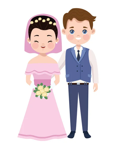 Amanti matrimonio coppia — Vettoriale Stock