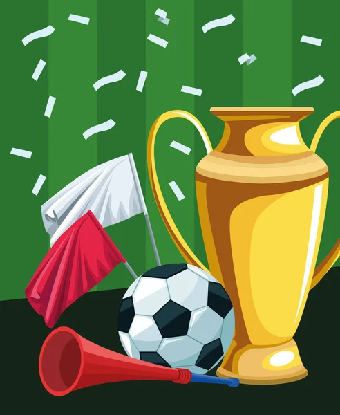 Cartolina campionato di calcio — Vettoriale Stock