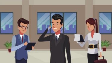 İşyerindeki zarif iş adamları.