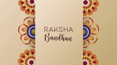 Raksha Bandhan Mandalas çerçeveli kutlama harfleri