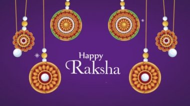 Mutlu raksha bandhan Mandalalar asılı harflerle