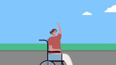 Engelli yolda protesto yapıyor