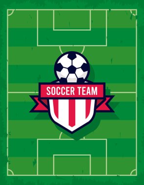 Futbol sahası ve amblem