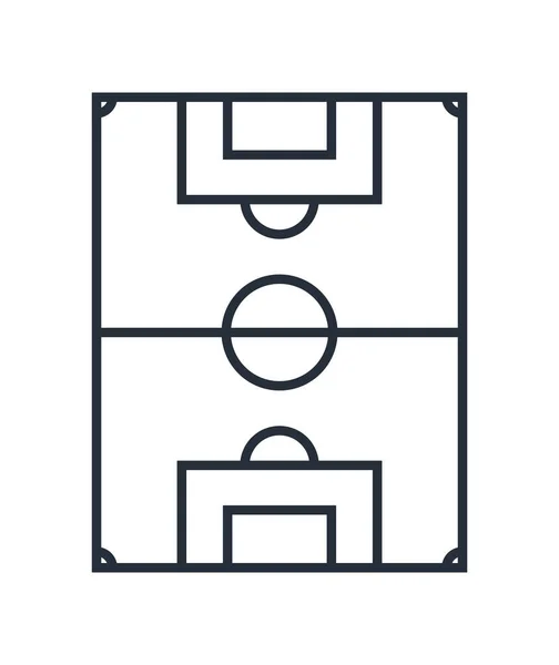 Línea de corte de fútbol icono — Vector de stock