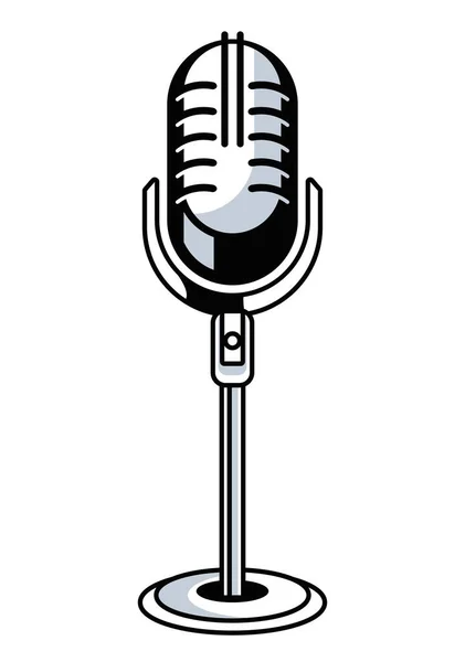 Karaoké rétro mic — Image vectorielle