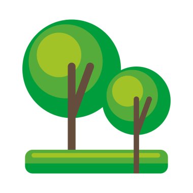 ağaçlar geometrik simgeler