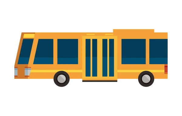 Gele bus publiek — Stockvector