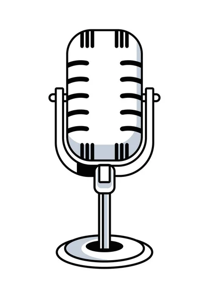 Karaoke starožitný mikrofon — Stockový vektor