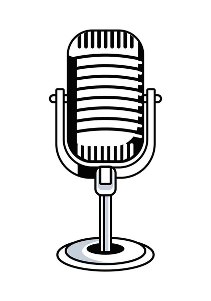 Karaoke hudební mikrofon — Stockový vektor