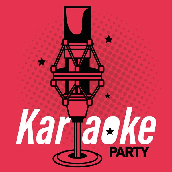 Karaoke party mikrofon — Stockový vektor