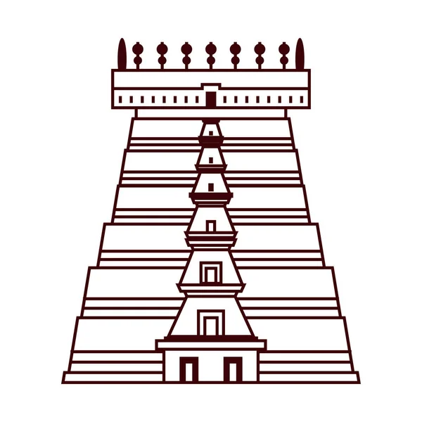 India meenakshi tempel — Stock vektor