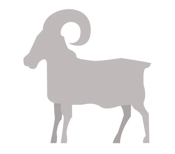 Silueta de cabra eid al adha — Vector de stock