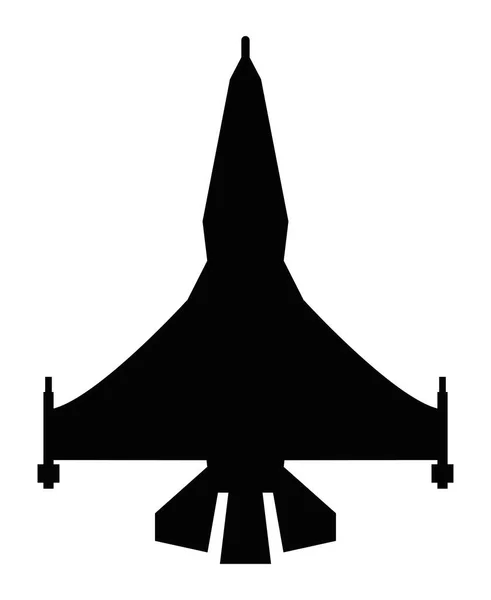 Silhouette avion de combat — Image vectorielle