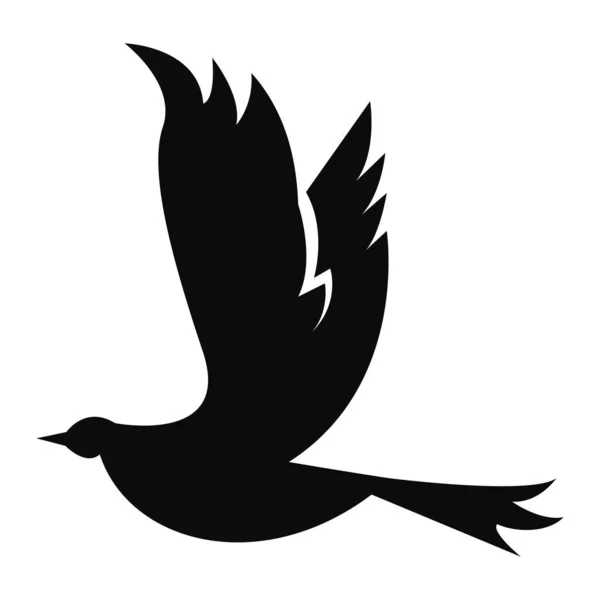 Paloma silueta voladora — Vector de stock