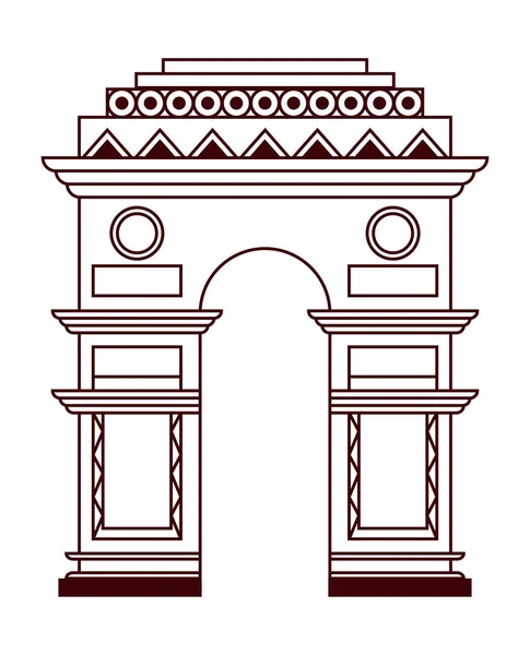 India gate temple — Stock Vector