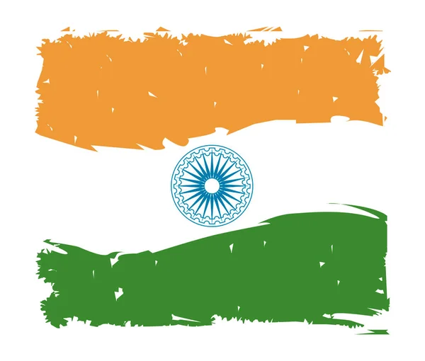 Индийский флаг окрашен — стоковый вектор