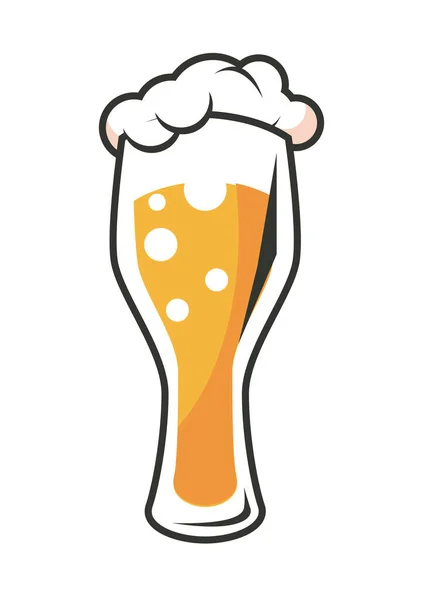 Γυάλινο δοχείο μπύρας — Διανυσματικό Αρχείο