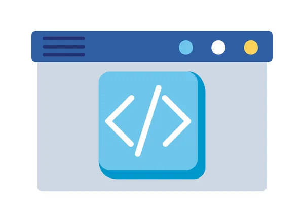 Шаблон веб- сторінки з кодуванням — стоковий вектор